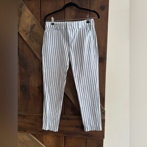 Old Navy Women's Striped Pixie Pants - Blue and White